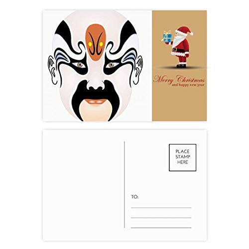 Peking Opera Mask l'Orphelin de Chao Père Noël Lot de 20 cartes postales de collection pour vœux
