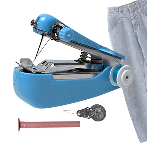 Mini máquina de coser – Cosedora eléctrica, herramienta de reparación ligera | Unidad de fijación de tela alimentada por pilas con diseño fácil de viajar, mejor para principiantes, reparaciones Mini máquina de coser – Cosedora eléctrica, herramienta de reparación ligera | Unidad de fijación de tela alimentada por pilas con diseño fácil de viajar, mejor para principiantes, reparaciones