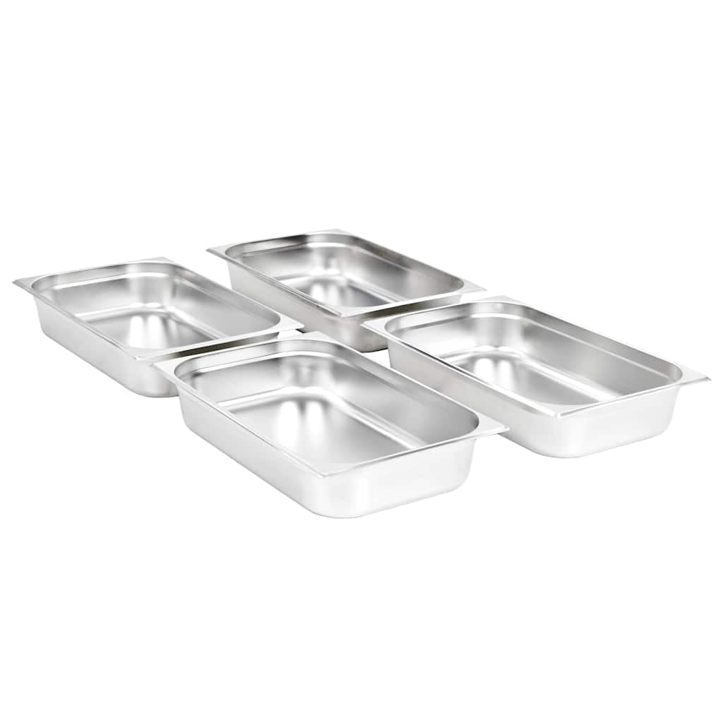 Gastronormbehälter 4 Stk. GN 1/1 100 mm Edelstahl Stapelbar