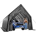 Portable Garage 13 x 24 FT Heavily Duty Carport Canopy, Reinforced Steel A-Frame Truck Ports, Weatherproof All-Cover Outdoor Metal Garage Car Shelter, Superior Resistance to Tearing and Weathering