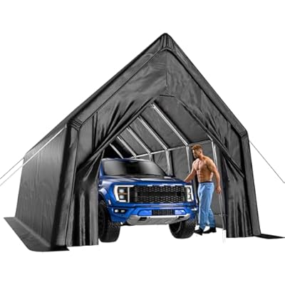 K Knowbody 13x24ft Heavy Duty Carport,Full-Size Truck, Anti-Snow Car Port with All-Steel Metal Frame,Large Outdoor Storage Shelter with Roll up Zipper Doors & Vents,Portable Garage Car Canopy Canopy