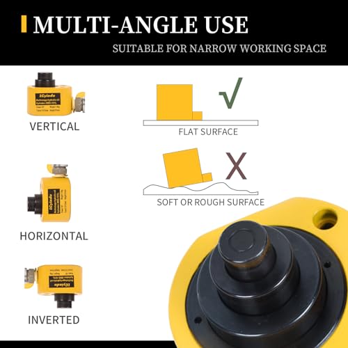 Image of Porta Power Kit 10T Multi Section Stroke Hydraulic Ram Cylinder Jack RMC-101L 0.98 inch Stroke Single-Acting + 400cc Hydraulic Hand Pump CP-180 for Machinery and Industry