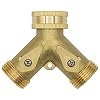 VARIOSAN 2-Wege Y-Verteilerstück 10964, 3/4″ AG, Messing, mit Absperrhähnen