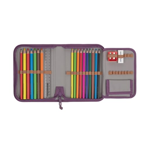 LÄSSIG 7-teiliges Schulranzen Set Kinder/School Set Boxy Unique purple