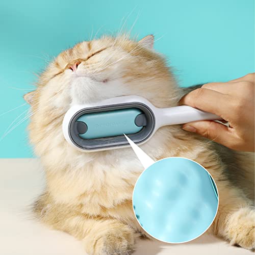 Pet Cleaning Hair Removal Comb, 4-In-1 Cat Dog Brushes,Hair Removal Cleaner With Rinse-Free Wipes,Multifunctional Portable Pet Cleaning Brush Cleaning Comb For Dogs And Cats,Pet Grooming Brush (Vert) - Image 7