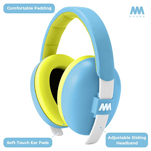 Image of mumba Baby Ear Protection Noise Cancelling Headphones for Babies and Toddlers Baby Earmuffs - Ages 3-24+ Months