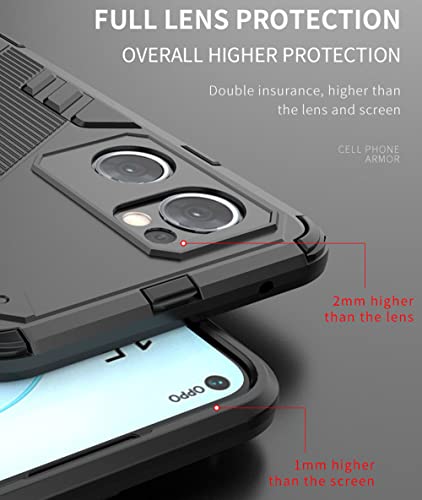 SEAHAI Cover per Oppo Find X5 Lite, [Militare