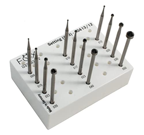 Jewelry Making Setting Burs Fig 413 Stone Setting Jewelers Bur 12 Pc Set 009-050