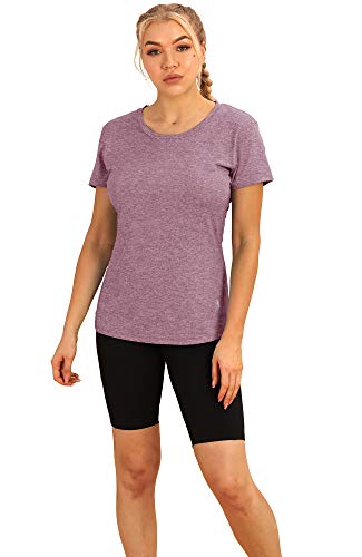 Image of icyzone Workout Running Tshirts for Women - Fitness Athletic Yoga Tops Exercise Gym Shirts (Pack of 3)