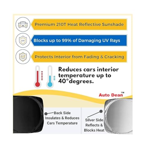 Image of SGL Car Side Window Sun Shades, Universal fit, Pack of 3 Pieces (Black, 105 GSM)