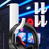 4 PCS Over-Ear Headphone Hook – Heavy-Duty Headset Hanger with Strong Adhesive Pad, Mount for Desk/Wall/Computer, White