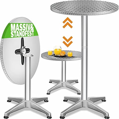 CASARIA Mesa Bar Bistro Plegable 2 Alturas Cover