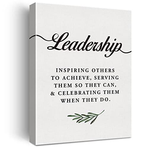 Moiol Canvas Office Wall Art, Leadership Print Framed Poster 12 X 15 Inch Painting Decoration For Home Office, Leader Gift #TOP6