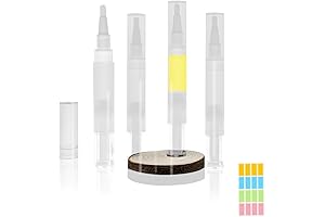 Transparent 10-Pack Premium Empty Cartridges for Oil Pens and Lip Gloss