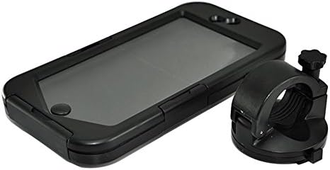 MaximalPower Waterproof Case and Bike Handlebar Mount Phone Holder for Apple iPhone 6 - Retail Packaging - Black