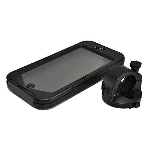 MaximalPower Waterproof Case and Bike Handlebar Mount Phone Holder for Apple iPhone 6 - Retail Packaging - Black