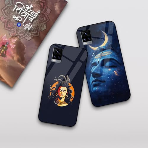 Image of COLORflow Back Cover Compatible with Vivo V20 | Shiv Ji, Mahadev, Bholenath, God Customized | Shockproof TPU Bumper with Camera Protection Back Cover Compatible with Vivo V20