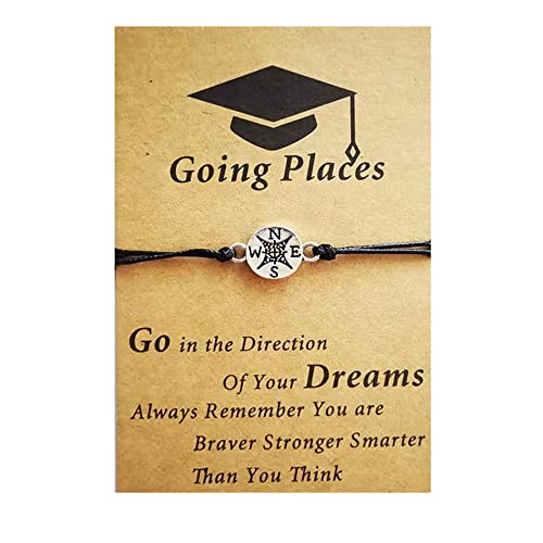 Image of Graduation Bracelet Gifts for Her Him 2022 Graduate College High School Inspirational Bracelet Gifts for Women-1