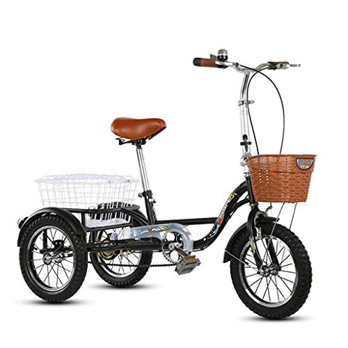Triciclo Adultos 20 Pulgadas, Bicicleta Tres Ruedas con Cesta la Compra, Bicicleta Triciclo IR Compras, Picnic, Ciclismo, pedaleo, Deportes Hombres y Mujeres
