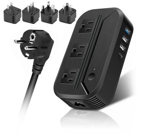 Amazon.co.jp: 海外旅行用 変圧器 変換プラグ一体型 コンセント USB