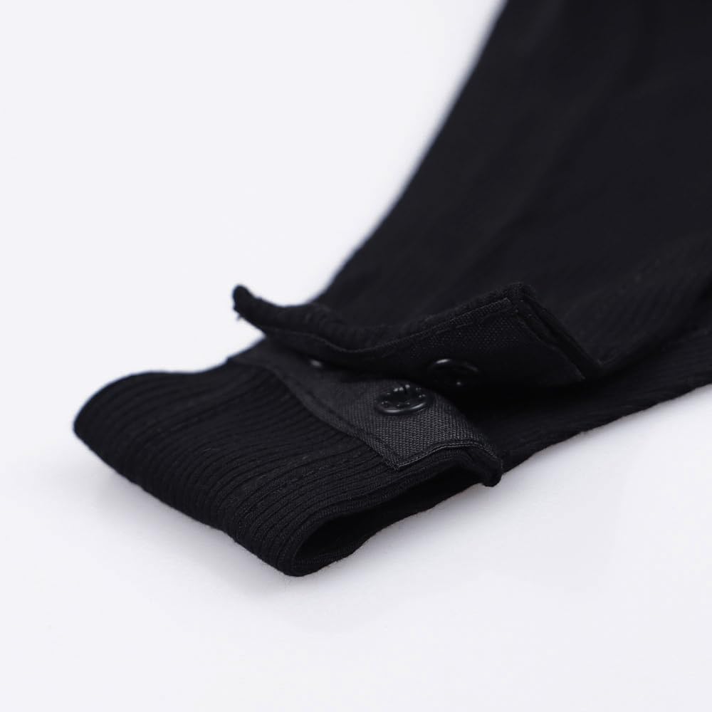 Women Henley Ribbed Long Sleeve Bodysuits Fitness Yoga Shirt Button Down Casual Tops - Image 5