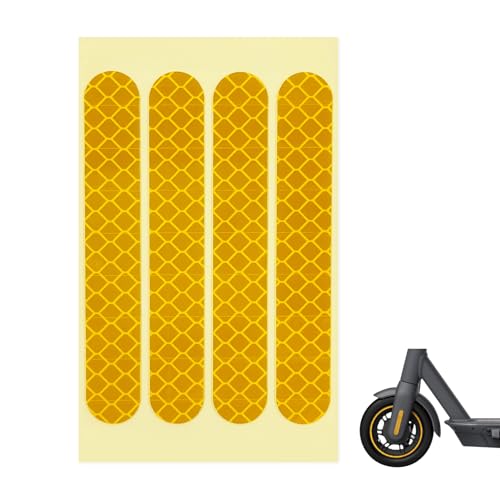 Kunxing Reflektoren Aufkleber für Ninebot Max G30 - 4 Stk Reflektierende Aufkleber Hochreflektierendes PVC-Material Wasserdicht E Scooter Zubehör