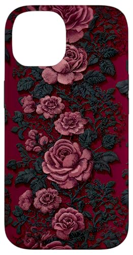 Gothic Dark Floral Black Lace Valentine �X�}�z�P�[�X iPhone 14 �p