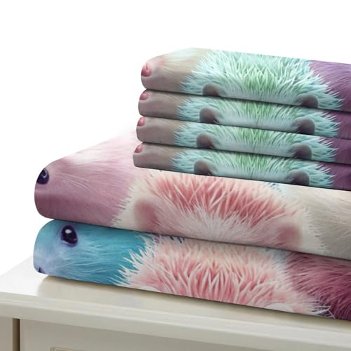Parure de lit 3 pièces 3D HedgePorcs microfibre douce Super King 260x220