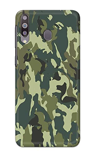 Image of Printed Hard Back Cover Case for Samsung Galaxy M30 Back Cover (Green Army Camouflage) -1803