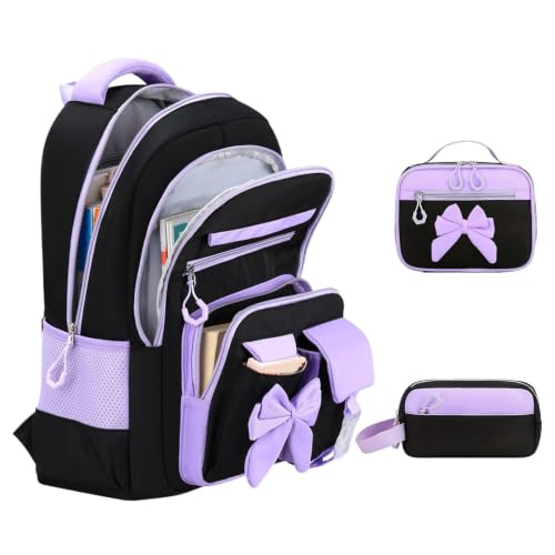 Mochila de viaje antirrobo y bolsa de libros escolar para niñas y estudiantes de primaria