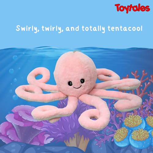 Image of TOYTALES Plush Giant Realistic Stuffed Z8 Octopus Animal Soft Toy, 45CM Pink