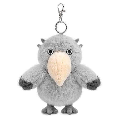 Tiny Heart Cigogne Bec-en-Sabot en Peluche Amusant, réaliste et Doux Peluche Cigogne Bec-en-Sabot, Collection d'oiseaux en Peluche, idéal pour la décoration...