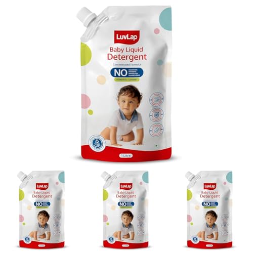Image of LuvLap Baby Laundry Detergent Refill pack- 1000ml, pH Balanced, No harsh chemicals, Safe for mommy's hands & baby's skin, Anti-Bacterial, Softens clothes & Removes Stains, Dermatologically tested