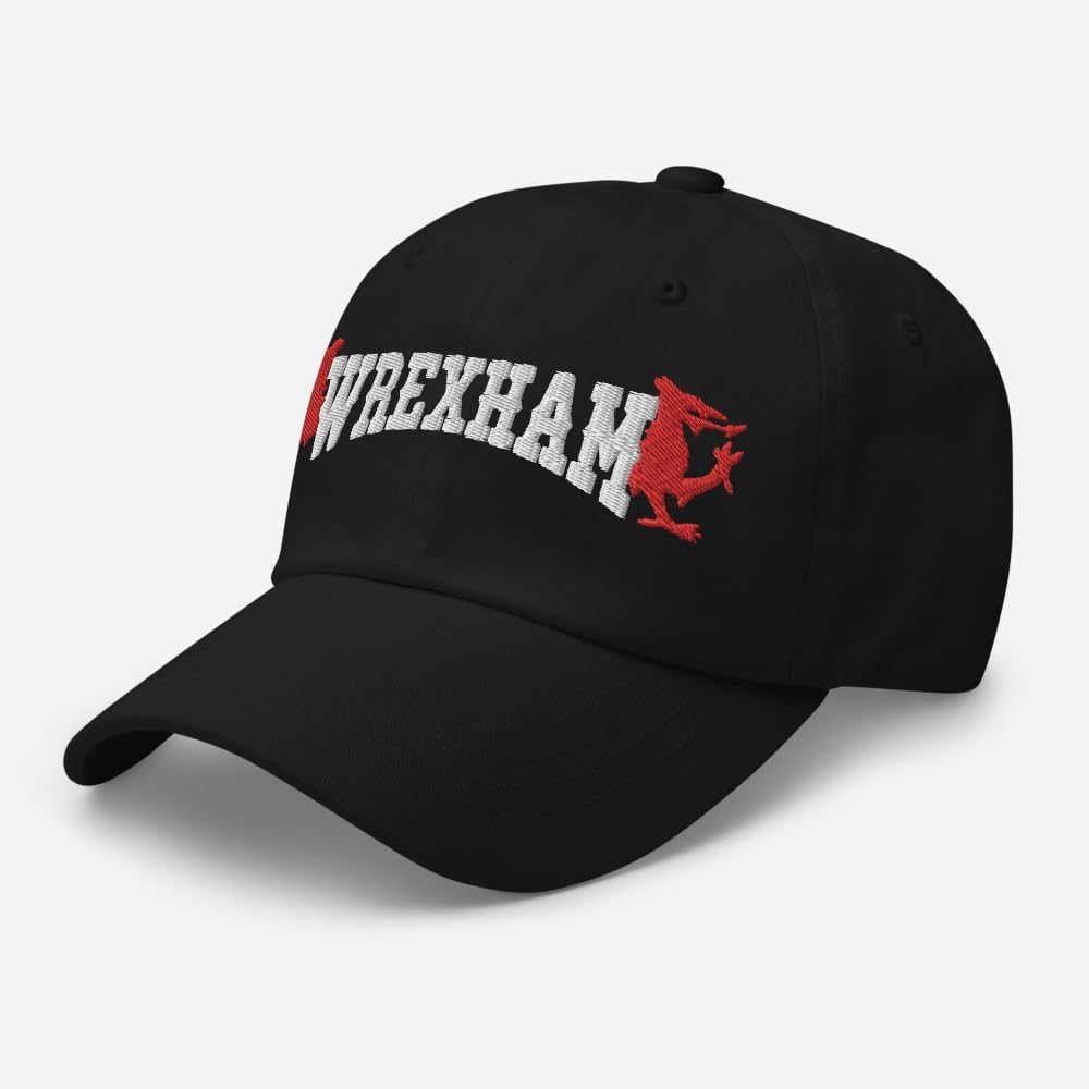 Wrexham AFC Dragon Minimalist Embroidered Vintage Dad Hat Soccer Football Cap - Image 5