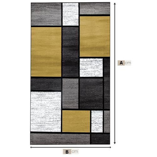 Alfombra pasillo larga de 80 x 240 cm lavable moderna y gris 3