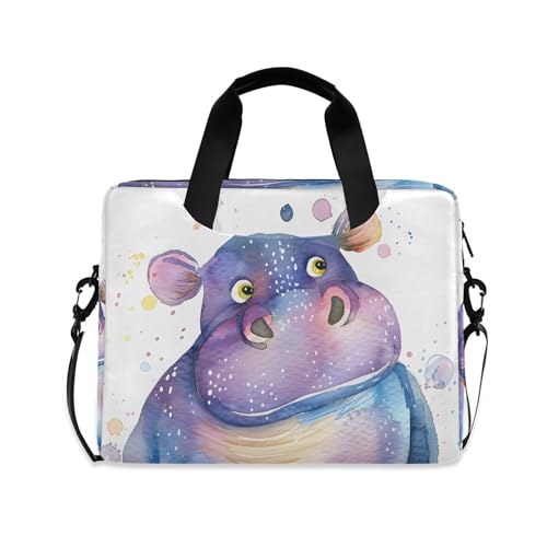 Funda para portátil hipopótamo acuarela 13-15.6 pulg