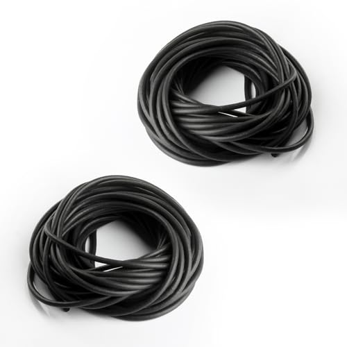 2 Piezas Perfil de Rellenado de Juntas, 10 metros x 4 mm Cordón de Sellado de Juntas Redonda de EPDM, Cordón de Espuma de Sellado para Puertas, Ventanas, Paredes