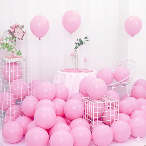 Image of Party Propz Pastel Pink Balloons - 25 Pcs Pink Pastel Colour Balloons For Birthday Decoration | Pastels Pink's Balloon | Balloon For Decoration | Colour Balloon's (latex)