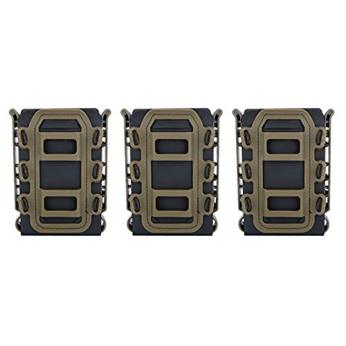 DAN DISCOUNTS Tactique Fastmag Mag Pouch pour Ar15 M4 5.56 7.62, 3 Pièces Pochette Molle Tactique Porte Chargeur, Militaire Magazine Holster Carrier pour Airsoft Paintball, équipement de Chasse Cover