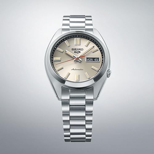 Image of SEIKO SRPK91 Automatic Watch for Men Stainless Steel Case Durable Strap Water Resistant Analog Display, Ivory - One Size