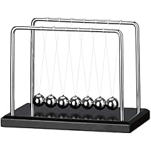 Newtons Cradle Pendulum with 7balls 50+ Sec Swingtime Glass Base Balance Ball
