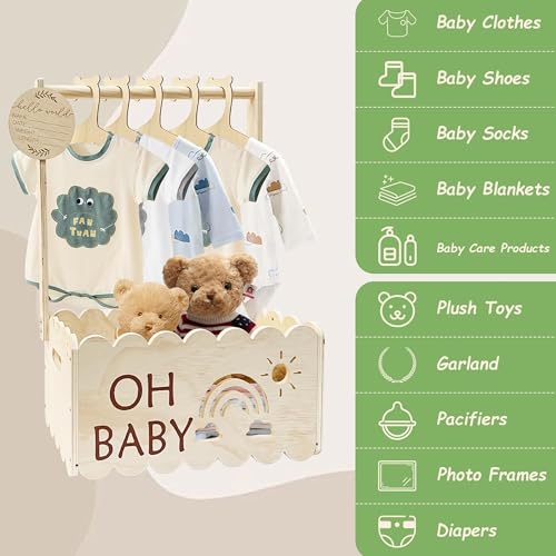 Cesta de almacenamiento y bolsa de baño para ropa de bebé con asa 4