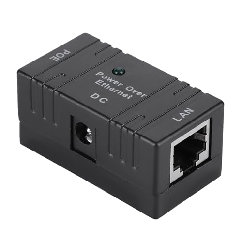 Separador POE compacto con conector RJ45 para puente de red AP, inyector POE para instalación fácil (Negro) miniatura 2