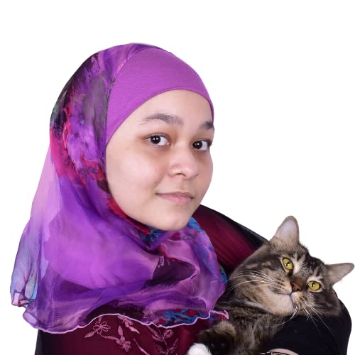 MuLanLegend Handmade | Princess Nur Hijab Set Silk Cotton Two Layer | Girls Kids Hijab Instant Slip-on Scarf2