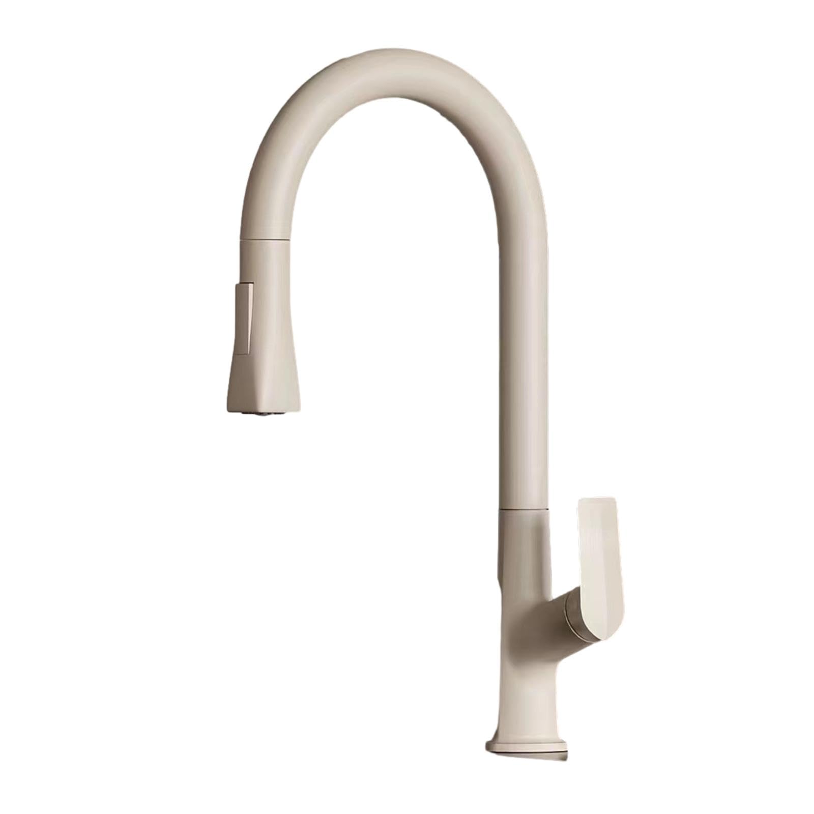 Bateria kuchenna wyciągana ciepła i zimna umywalka uniwersalna teleskopowa y biała