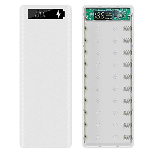 Display LCD Fai da te 10x18650 Custodia per batteria Power Bank Shell Scatola esterna portatile senza batteria Protezione per powerbank 4 pezzi 4 slot x 3.7v
