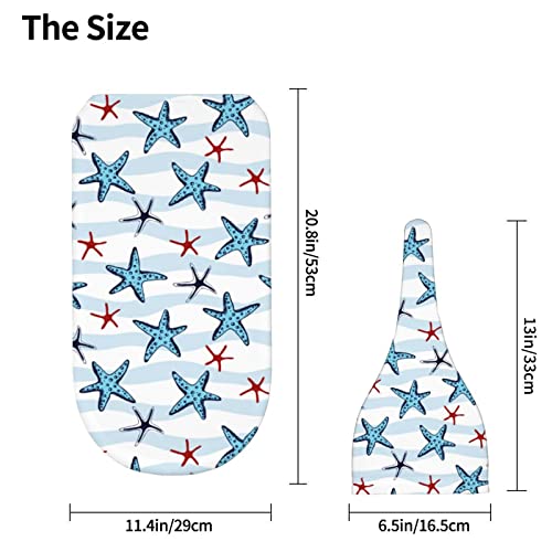 Nautical Sea Stars Newborn Swaddle Blankets Hat Sets Soft Stretchy Blue Ocean Baby Stuff Receiving Blanket Gifts For Infant Baby Boy Girl #TOP3