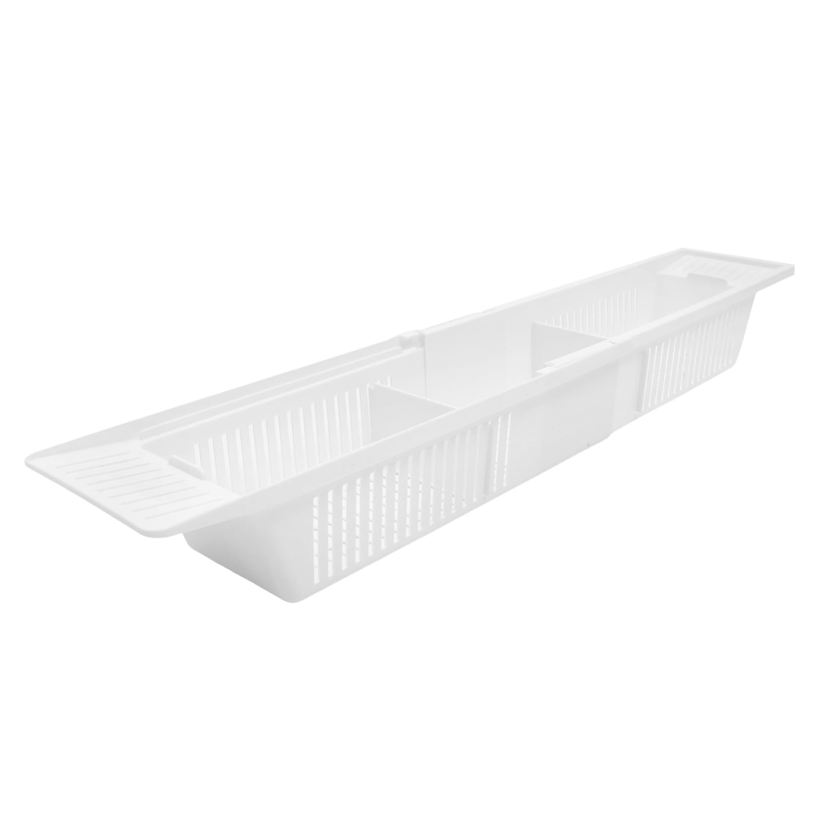 Cabilock 1Pc Creative Stretchable Bathtub Rack Holder Sundries Storage Stand Retractable Design for Bathtubs Easy Access for Soap Towel and White