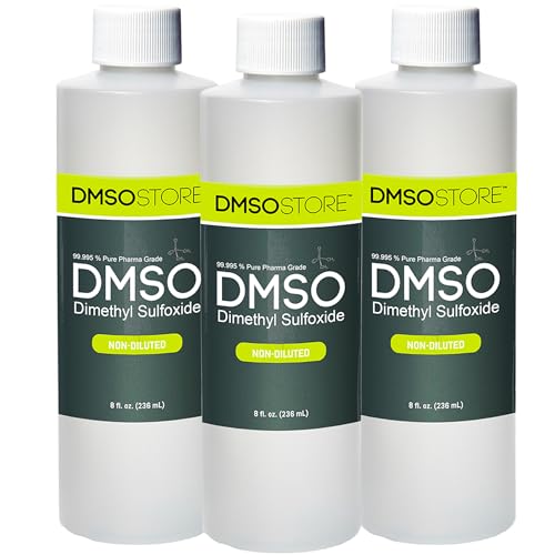 DMSO 8 oz. 3 Bottle Special Non-diluted 99.995% Low Odor Pharma Grade Liquid
