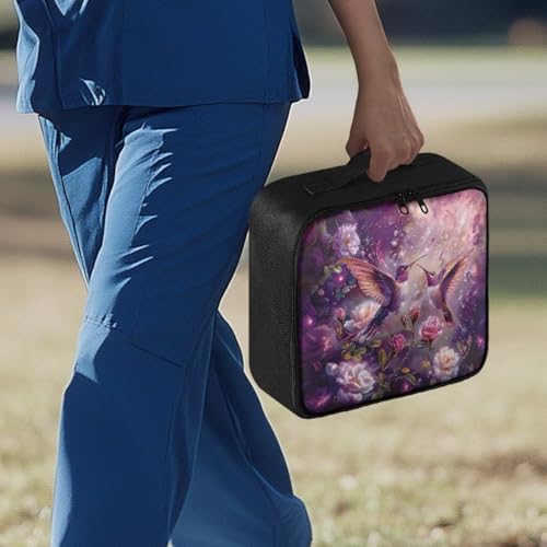 Image of Gomyblomy Roses Hummingbird First Aid Kit Empty First Aid Kit Bag for Home Cars Travel Medical Supplies Bag Portable Trauma Kit for Office Kitchen Camping Outdoors